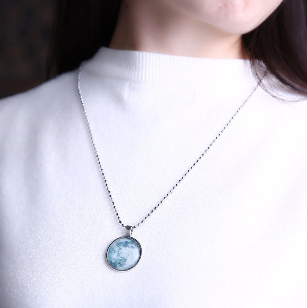 Glow in the Dark Moon Necklace