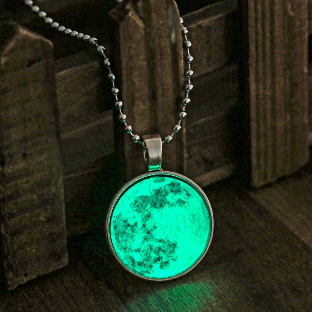 Glow in the Dark Moon Necklace