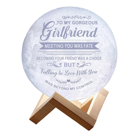 3D maanlamp met tekst