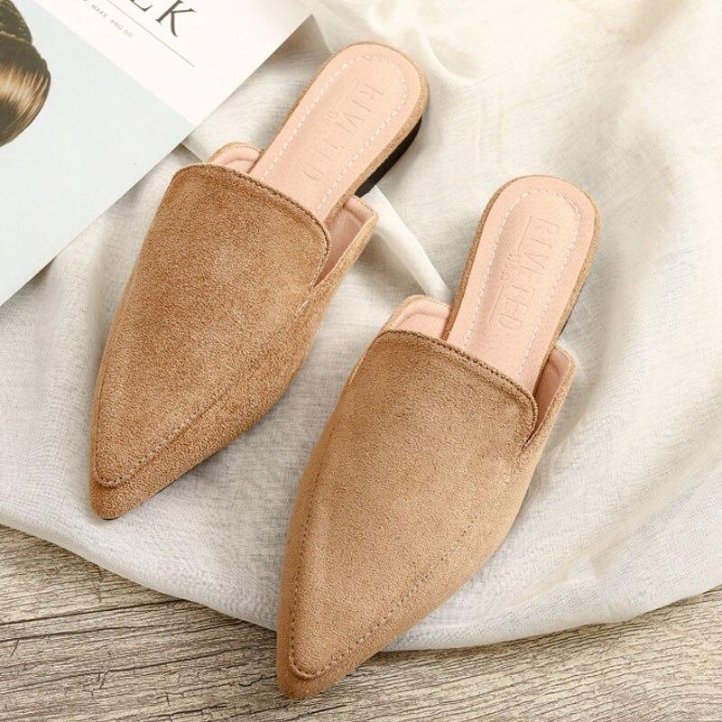 Women's tulle in pointed imitation suede