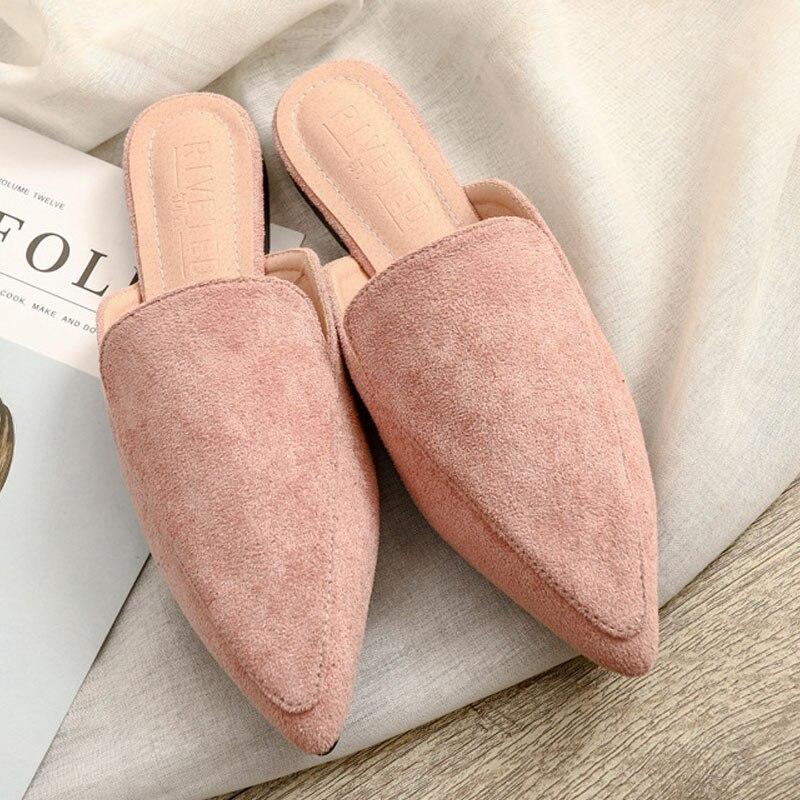 Women's tulle in pointed imitation suede