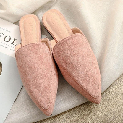 Women's tulle in pointed imitation suede