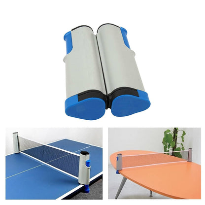 Retractable table tennis net