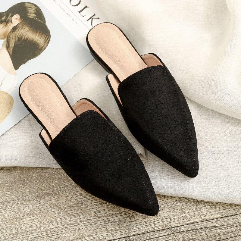 Women's tulle in pointed imitation suede