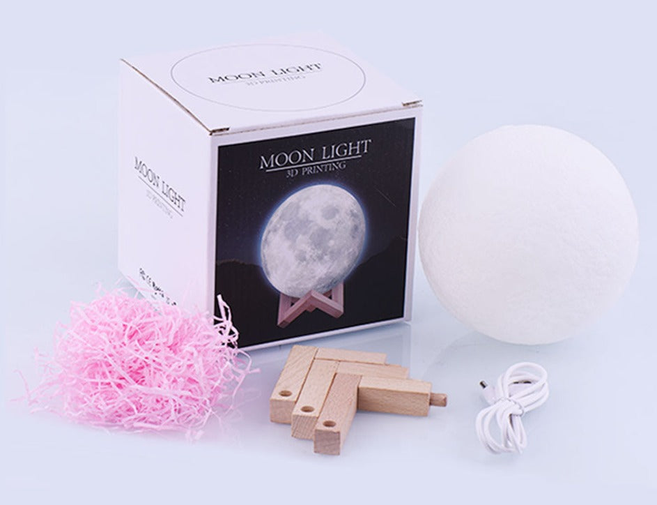 3D maanlamp met tekst