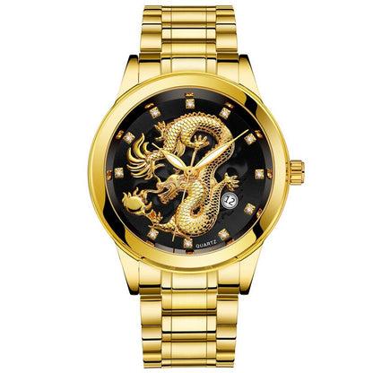 Ultrathin Golden Dragon Watch