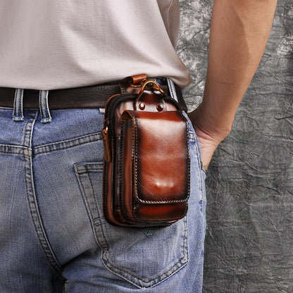 Leather Style Men's Waist Bag
