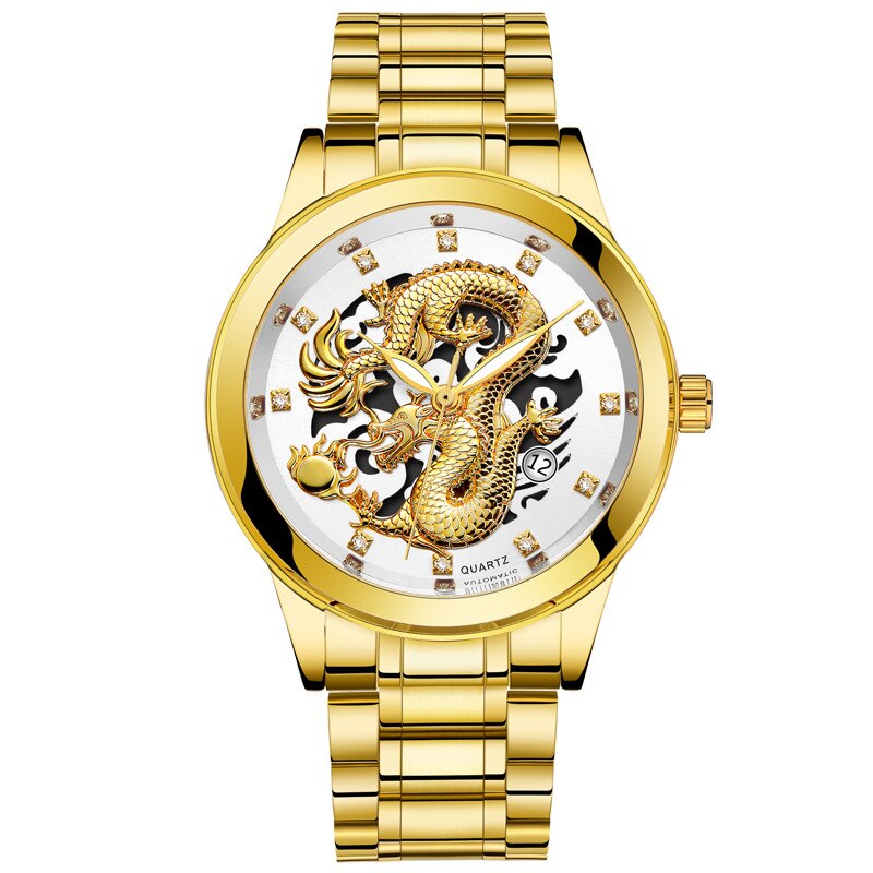 Ultrathin Golden Dragon Watch