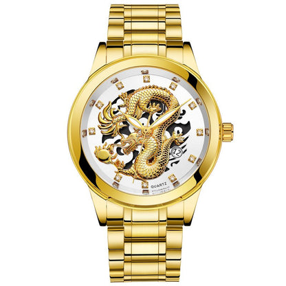 Ultrathin Golden Dragon Watch