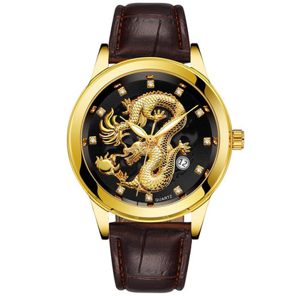 Ultrathin Golden Dragon Watch