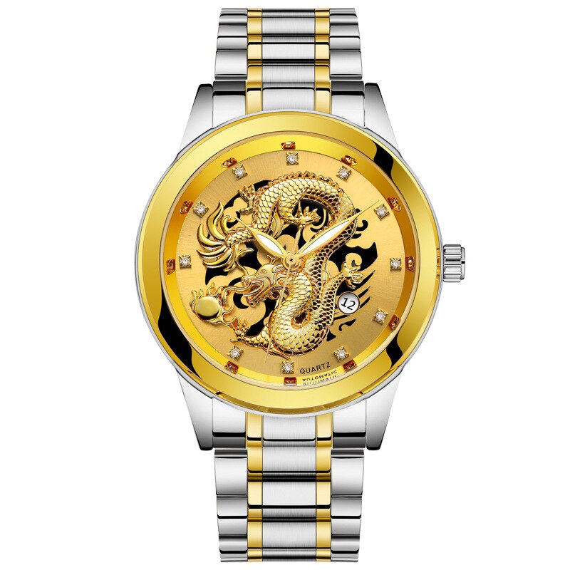Ultrathin Golden Dragon Watch