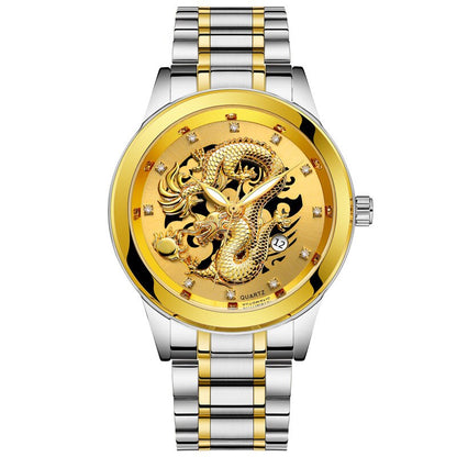 Ultrathin Golden Dragon Watch