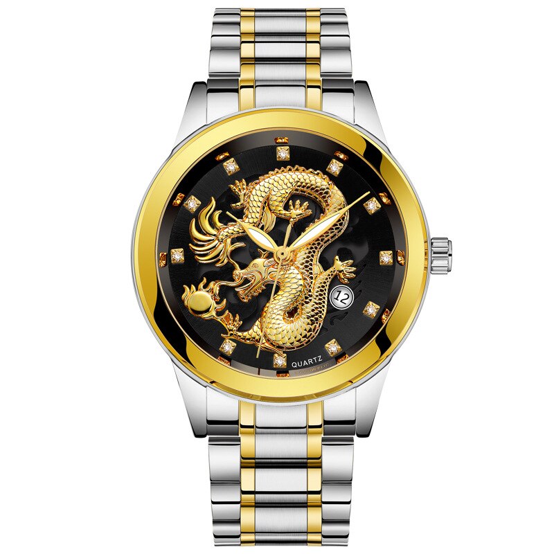 Ultrathin Golden Dragon Watch