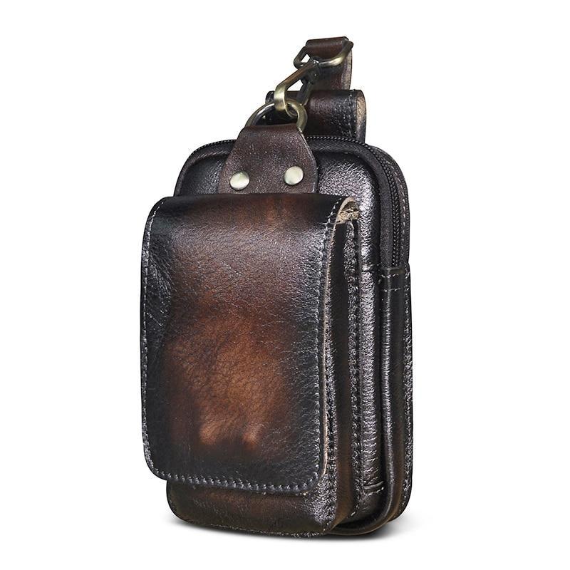 Leather Style Men's Waist Bag