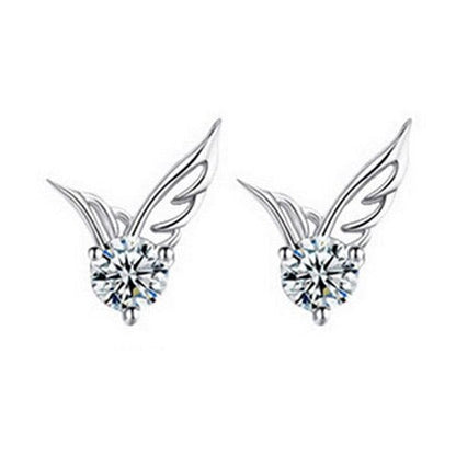 Angel Wings Silver-plated Earrings