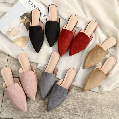 Women's tulle in pointed imitation suede