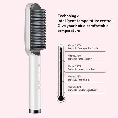 Hair straightener Brush Heated Comb