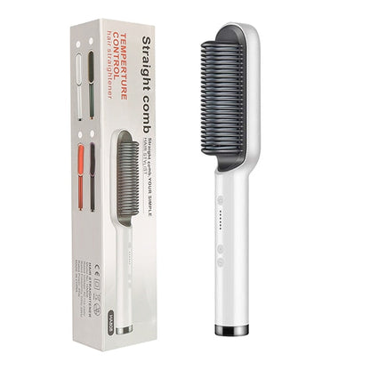 Hair straightener Brush Heated Comb
