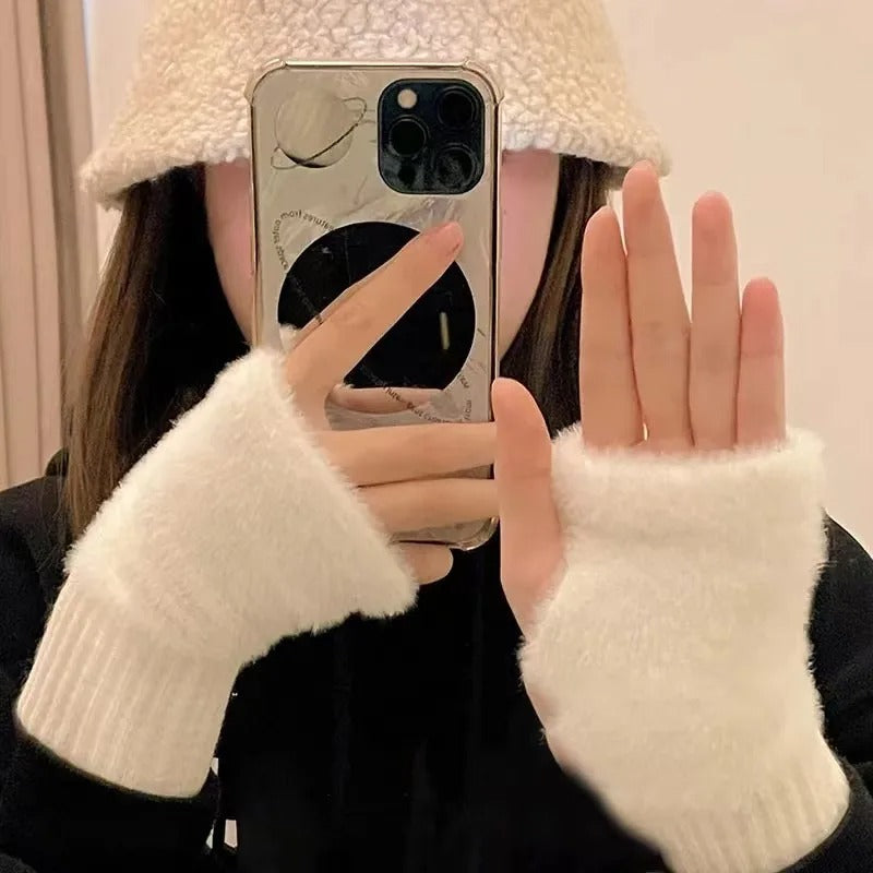 Half-Finger Fleece Gloves