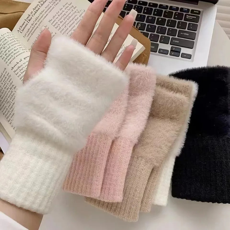 Half-Finger Fleece Gloves