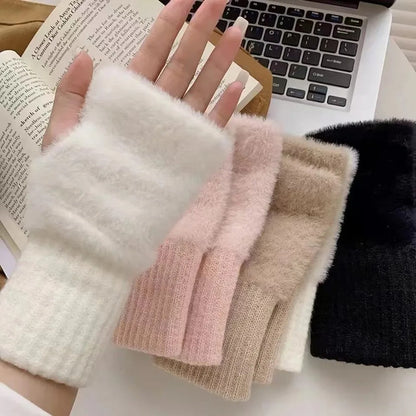 Half-Finger Fleece Gloves