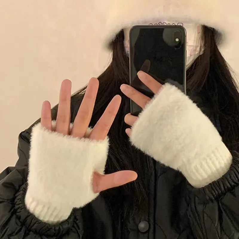 Half-Finger Fleece Gloves