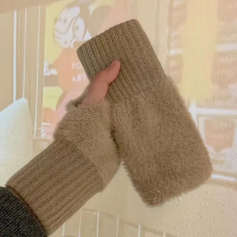 Half-Finger Fleece Gloves