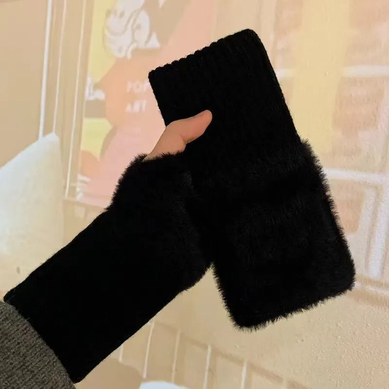 Half-Finger Fleece Gloves