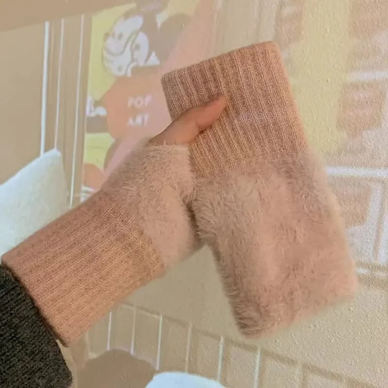 Half-Finger Fleece Gloves