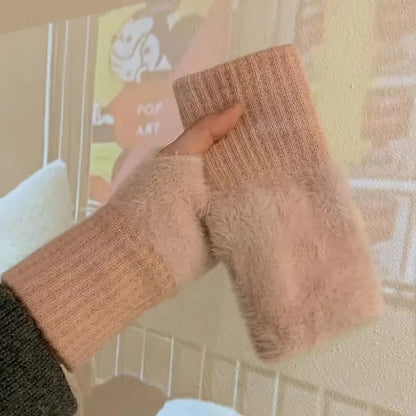 Half-Finger Fleece Gloves