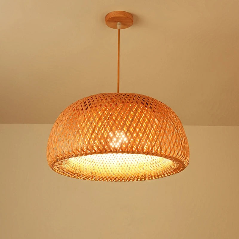 Hand-knitted Bamboo Pendant Lamp