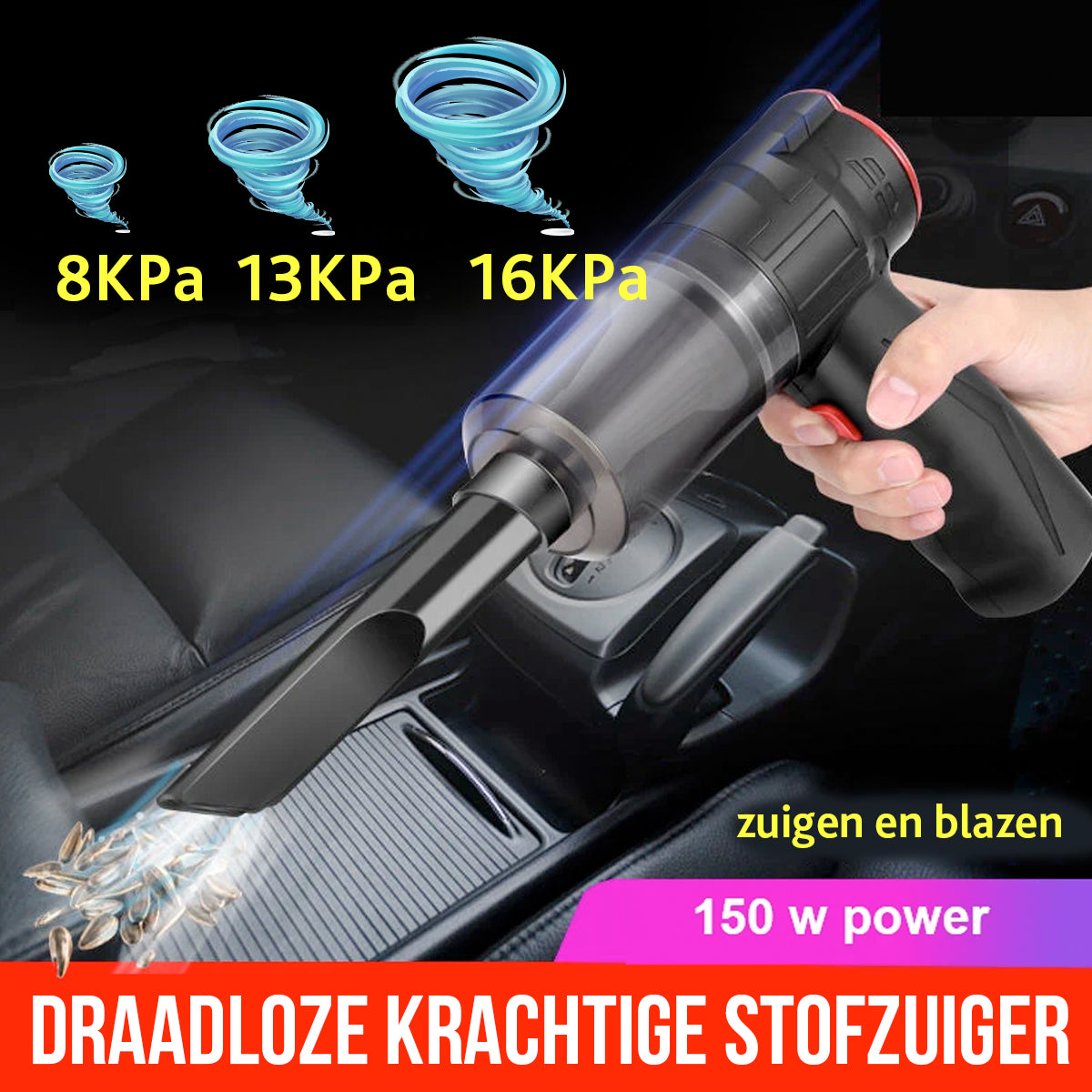 Handheld hoover and air blower
