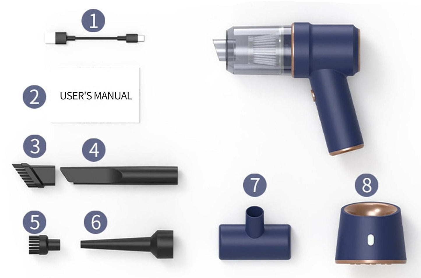 Handheld hoover and air blower