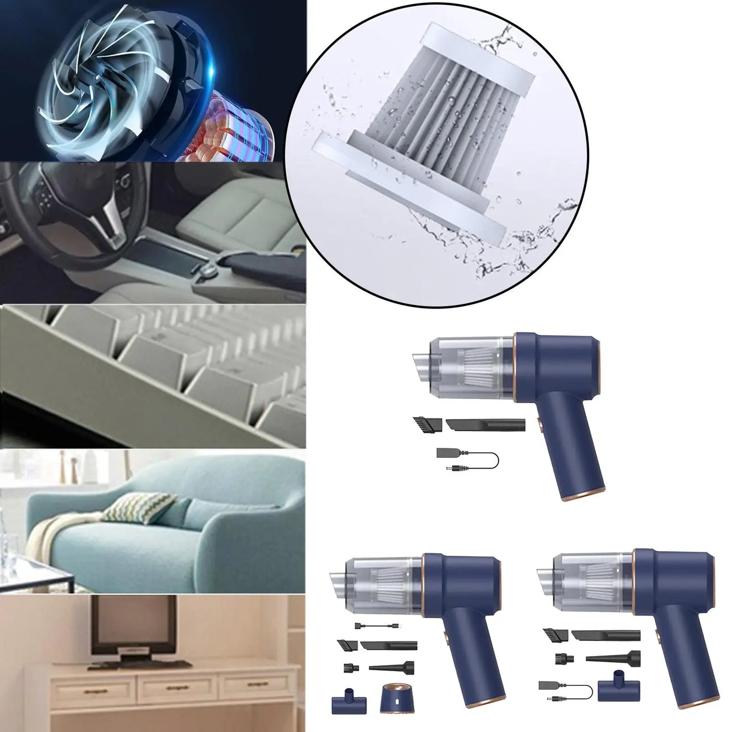 Handheld hoover and air blower