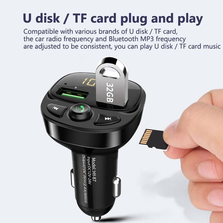 Hands-free Bluetooth car FM transmitter
