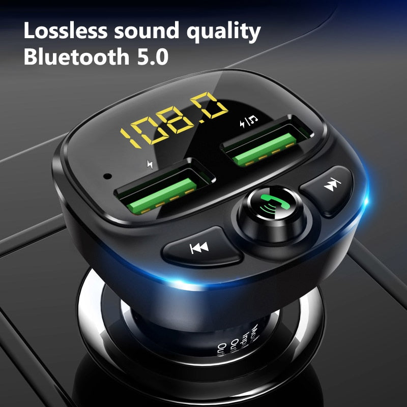 Hands-free Bluetooth car FM transmitter