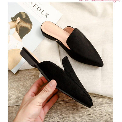 Women's tulle in pointed imitation suede