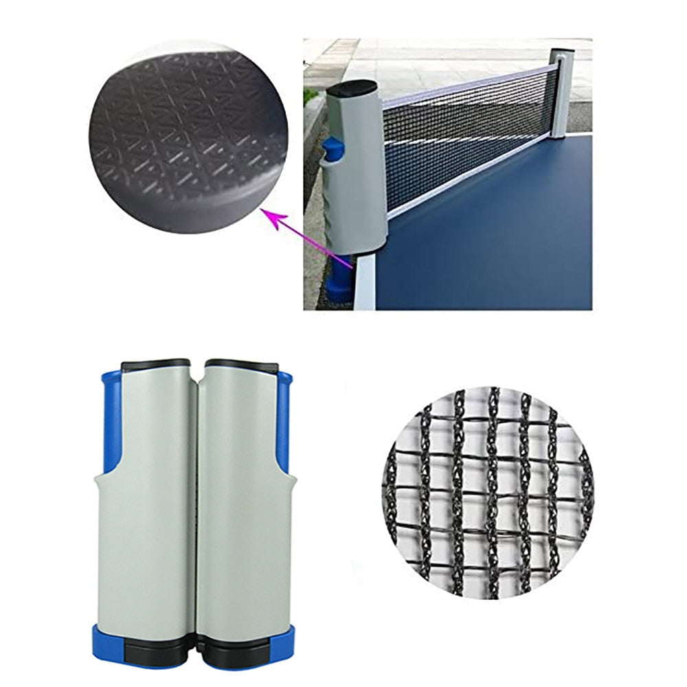 Retractable table tennis net