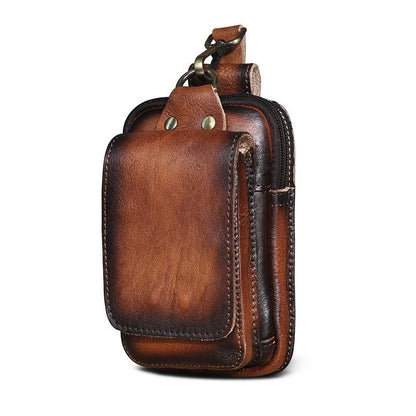 Leather Style Men's Waist Bag