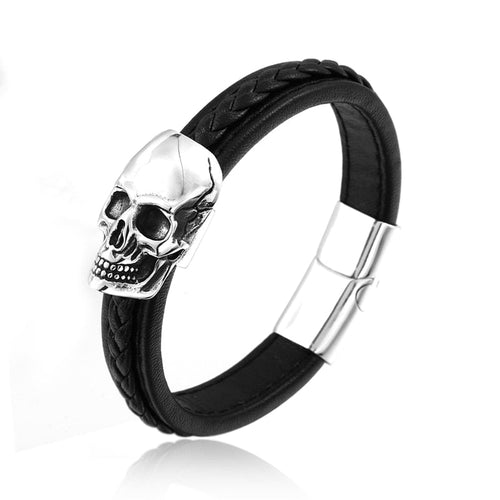 Stalen Punk Schedel Armband