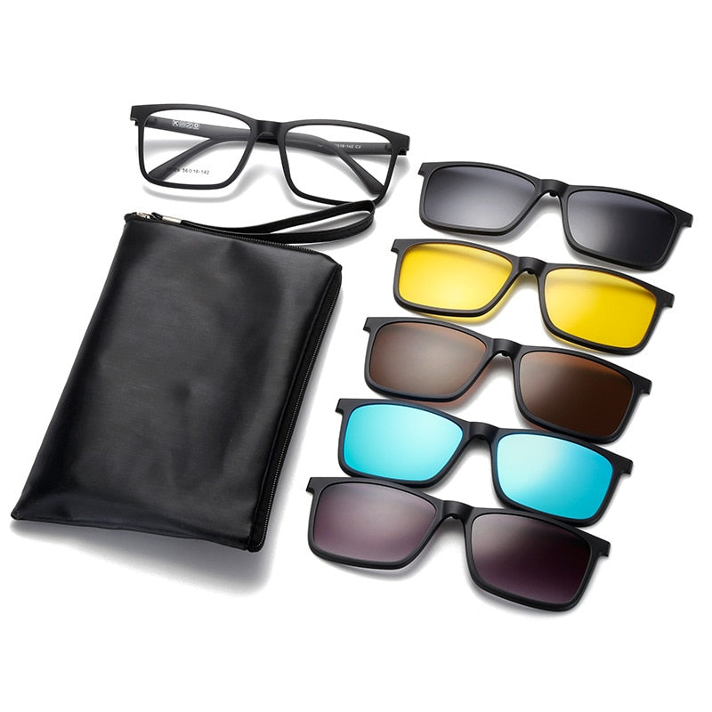 Sunglasses with multiple clips