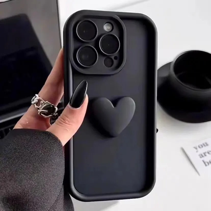 Heart Silicone Phone Case For iPhone