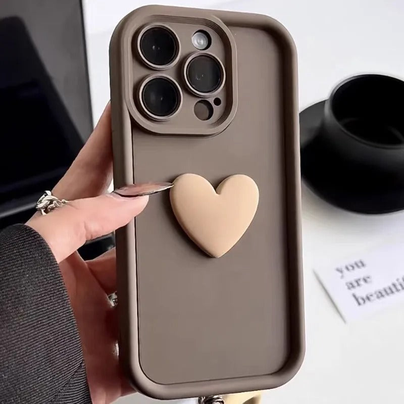 Heart Silicone Phone Case For iPhone