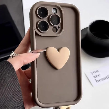 Heart Silicone Phone Case For iPhone