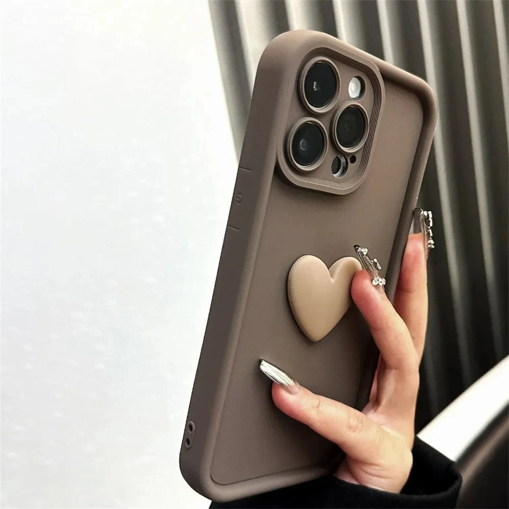 Heart Silicone Phone Case For iPhone
