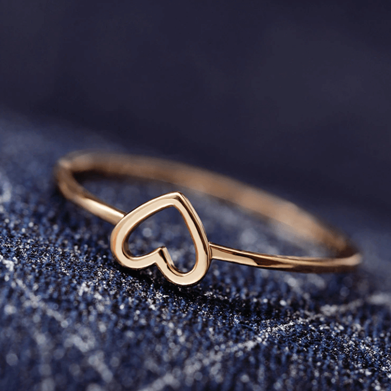 Heart-shaped promise ring