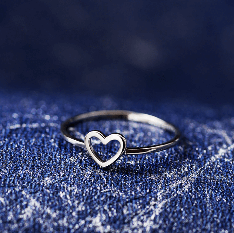 Heart-shaped promise ring