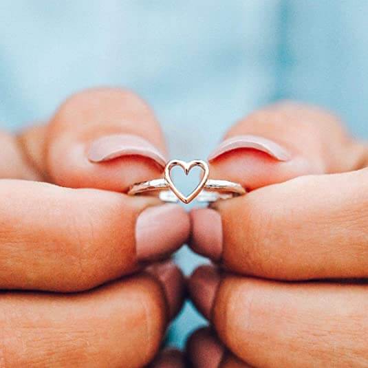 Heart-shaped promise ring