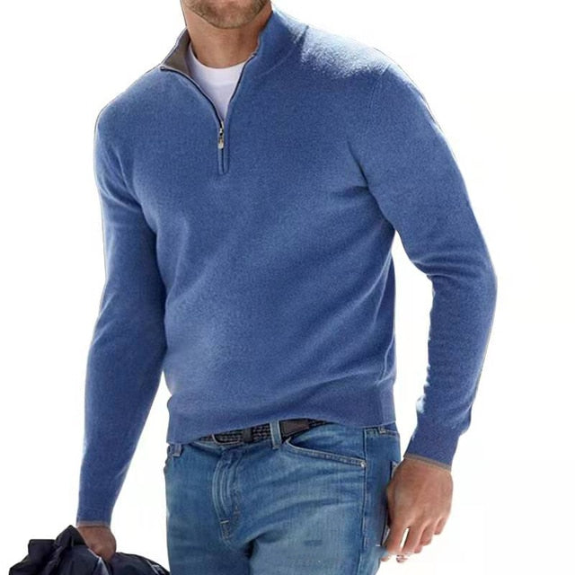 Heren Pullover V-hals Gebreid Comfortabel