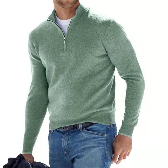 Heren Pullover V-hals Gebreid Comfortabel